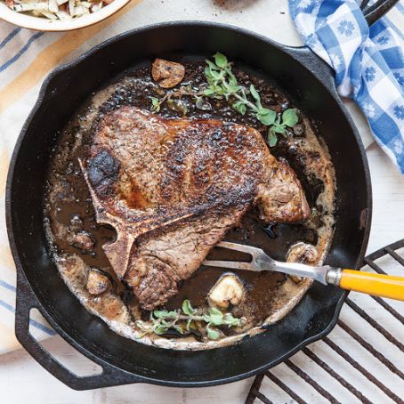 Skillet Steaks with Garlic Browned Butter - Taste of the South